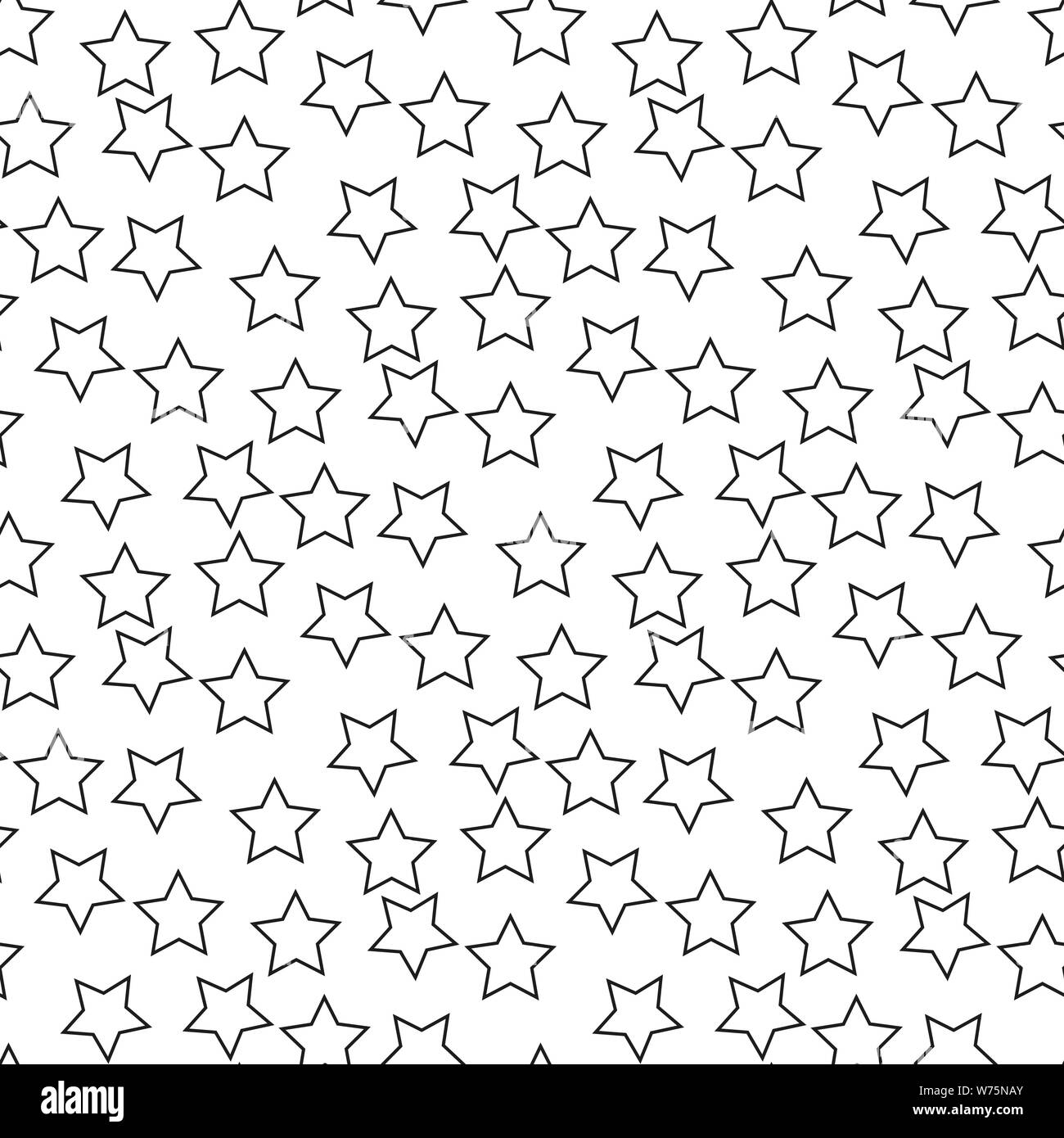 Seamless texture di stelle. Vettore illustrazione piatta su uno sfondo bianco. Illustrazione Vettoriale