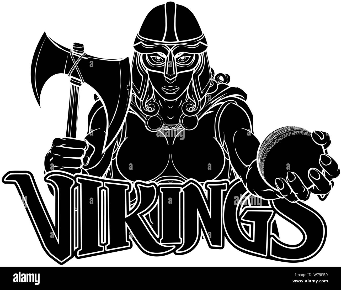 Viking Trojan Celtic cavaliere guerriero di Cricket Donna Illustrazione Vettoriale