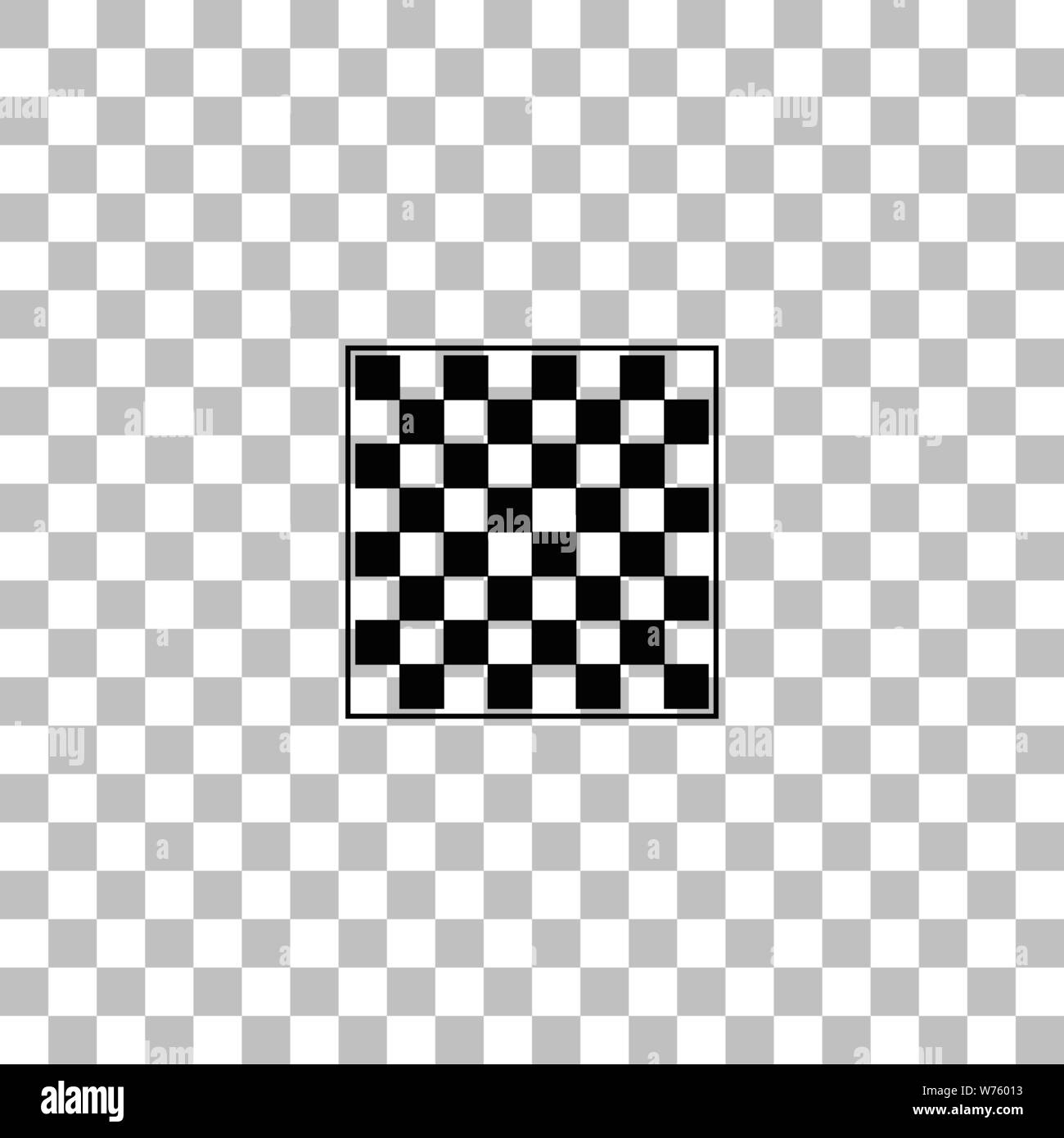Svuotare scacchiera. Nero icona piatta su uno sfondo trasparente. Pittogramma per il vostro progetto Illustrazione Vettoriale