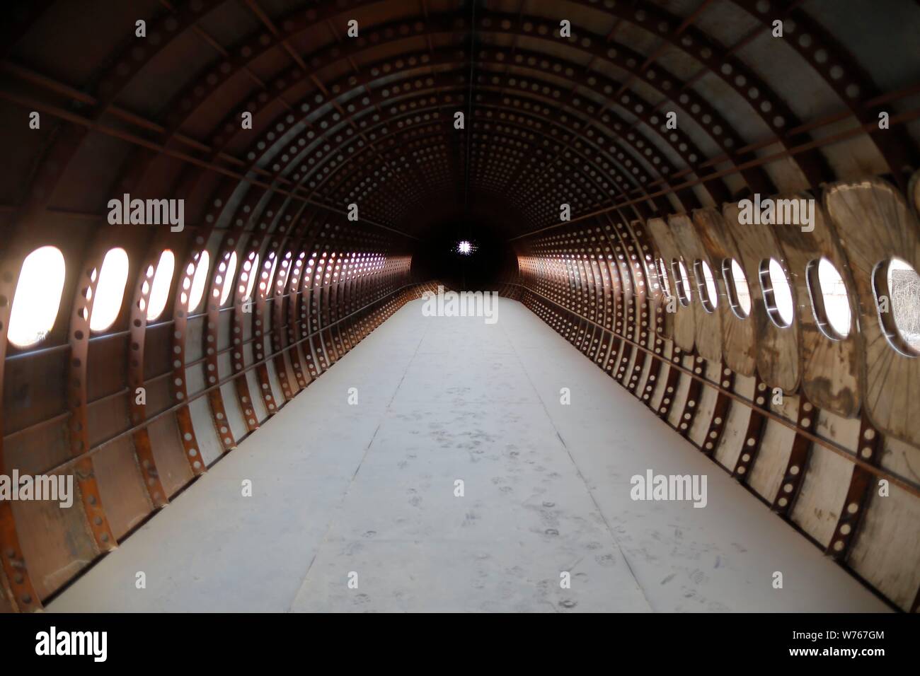 Vista interna di una in casa Airbus A320 jet piano creato dall uomo cinese Zhu Yue in corrispondenza di uno spazio aperto in città Kaiyuan, a nord-est della Cina di provincia di Liaoning Foto Stock