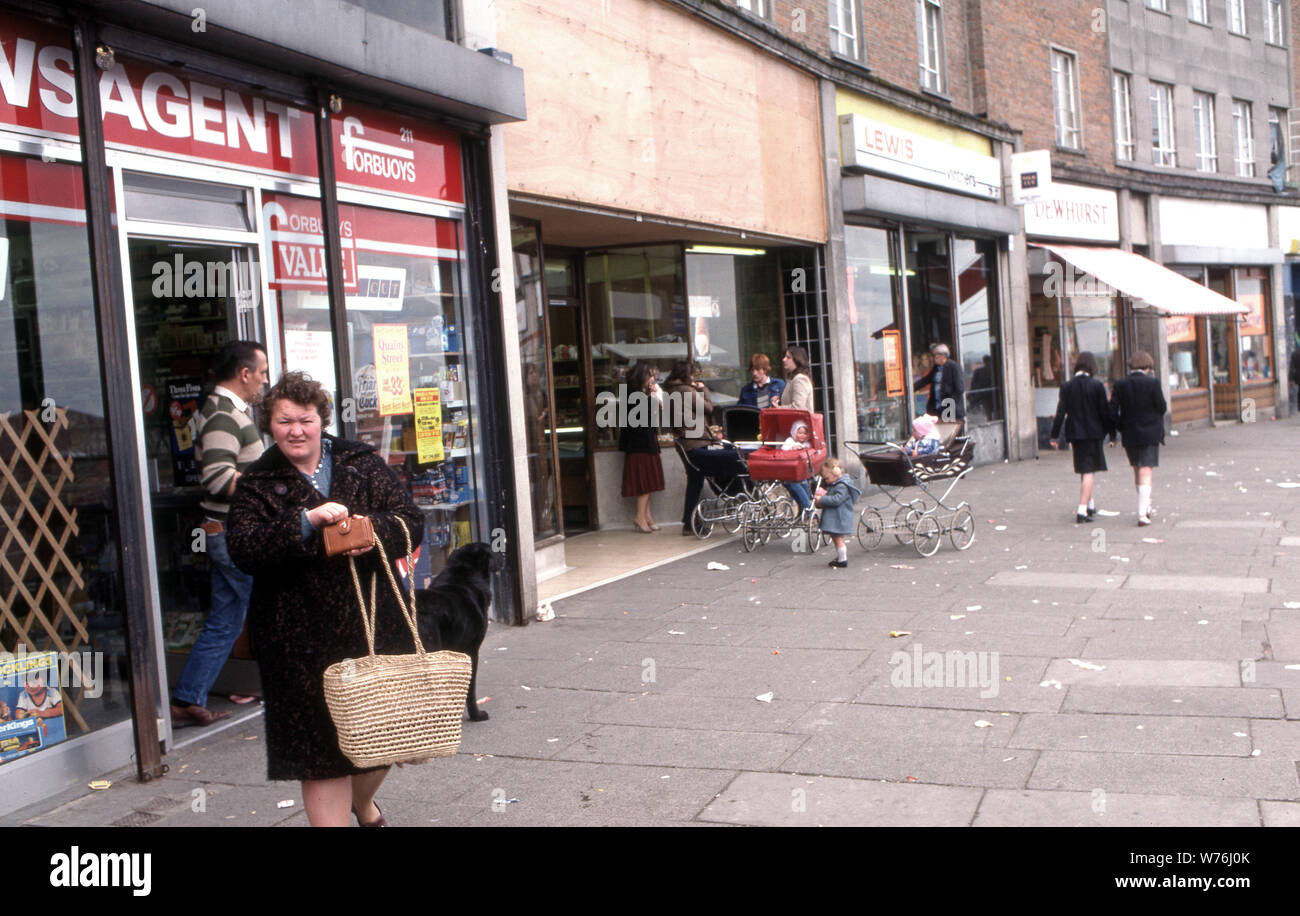 Bradford Inghilterra high street negli anni settanta Foto Stock