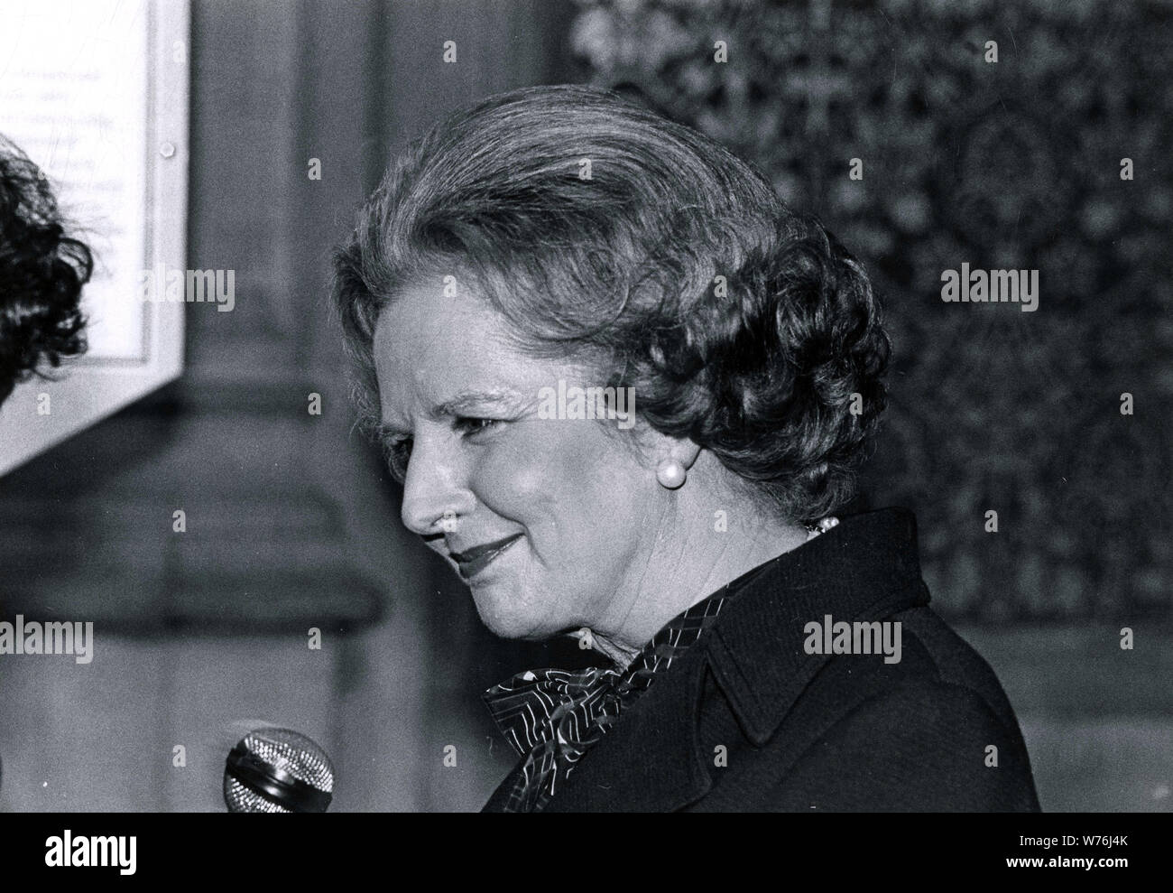 Ritratto di Margaret Thatcher a Primo Ministro Foto Stock