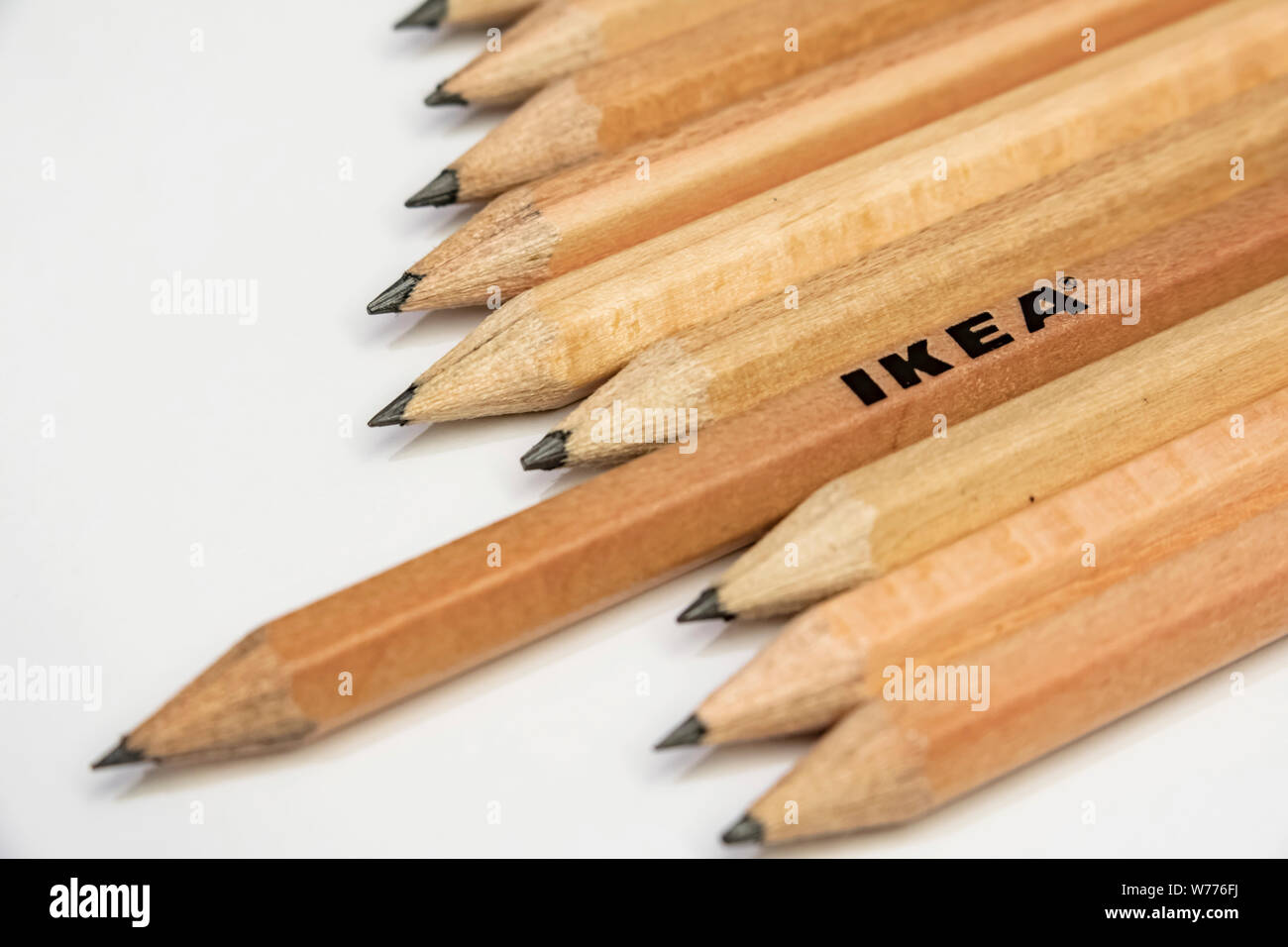 Istanbul, Turchia-agosto 2,2019. close up matite ikea su sfondo bianco Foto  stock - Alamy