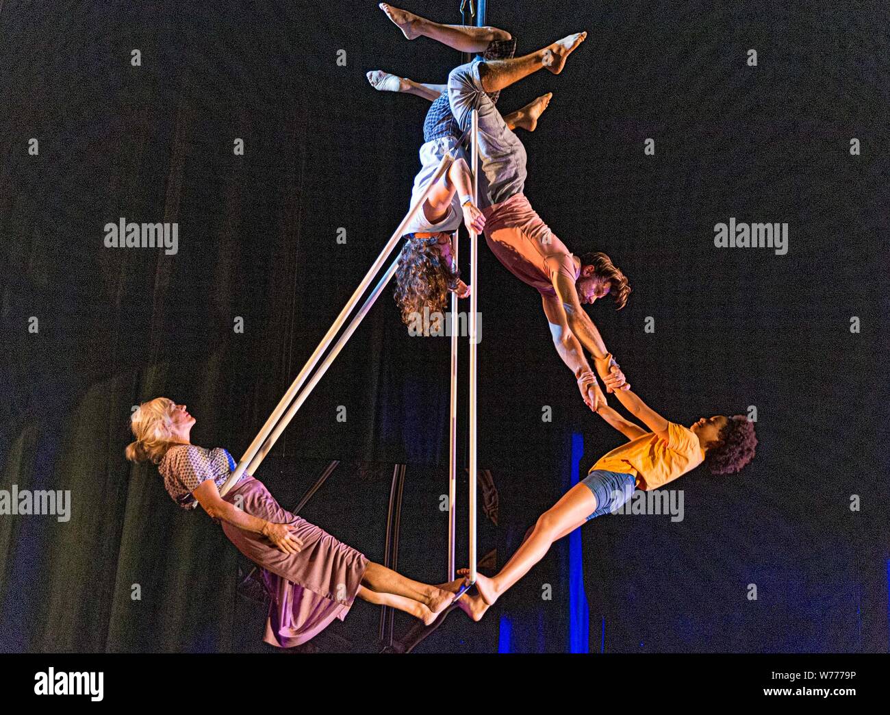 Edinburgh, Regno Unito. 05 Ago, 2019. Theatre Company Ockham Razor eseguire questa volta presso il St Stephen's Chiesa in Edinburgh come parte della Edinburgh Fringe Festival Credito: ricca di Dyson/Alamy Live News Foto Stock