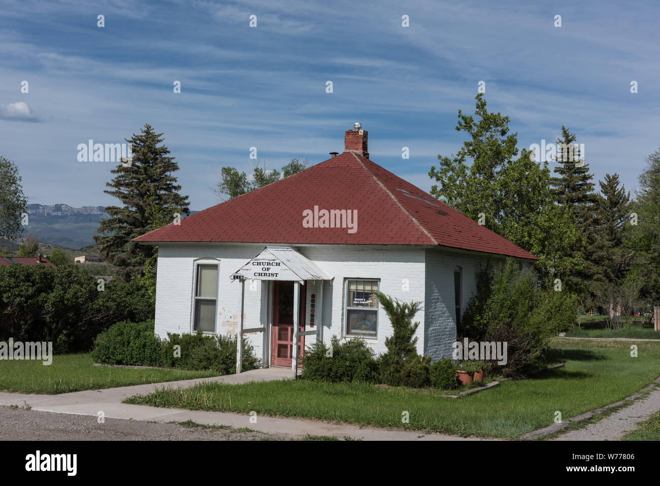 Una compatta la Chiesa di Cristo nella città di Ridgway in Ouray County, Colorado descrizione fisica: 1 Foto : Digital, file TIFF a colori. Note: Acquisto; Carol M. Highsmith fotografia, Inc.; 2015; (DLC/PP-2015:068).; fa parte di: cancelli frontiere fondo raccolta Colorado entro il carol M. Highsmith Archivio.; Foto Stock