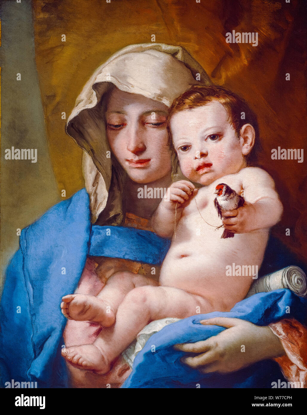 Giovanni Battista Tiepolo, Madonna del cardellino, pittura, 1767-1770 Foto Stock