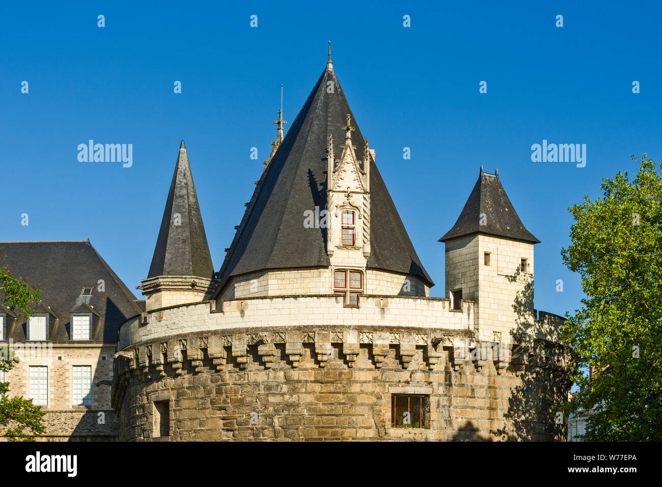 Castello dei Duchi di Bretagna (Château des Ducs de Bretagne) a Nantes, Francia Foto Stock