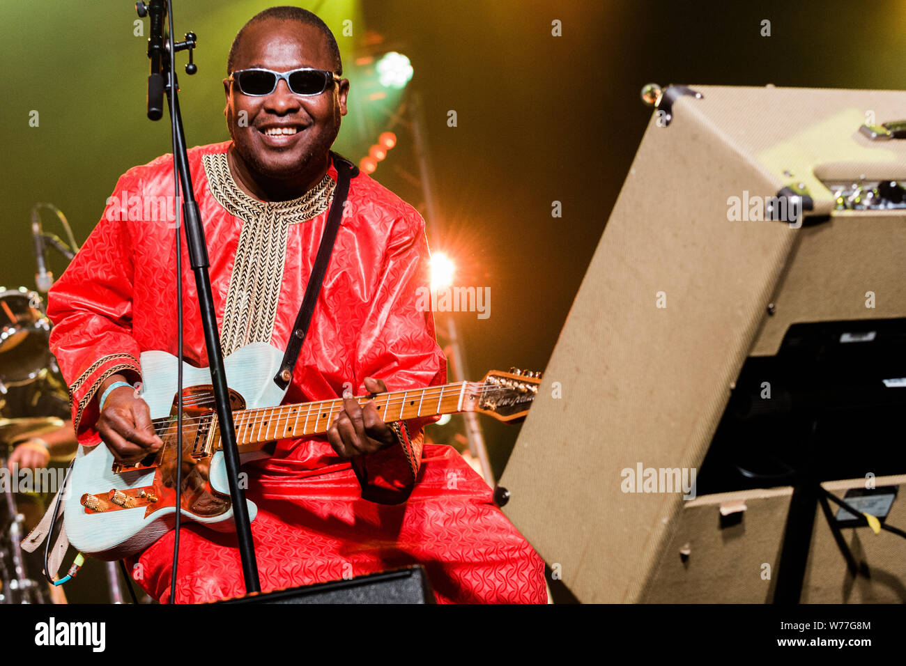 Cambridge, Regno Unito. 4 agosto 2019. I ragazzi ciechi di Alabama e Amadou & Mariam eseguire allo stadio 1 durante il Festival del Folk di Cambridge. Richard Etteridge / Alamy Live News Foto Stock