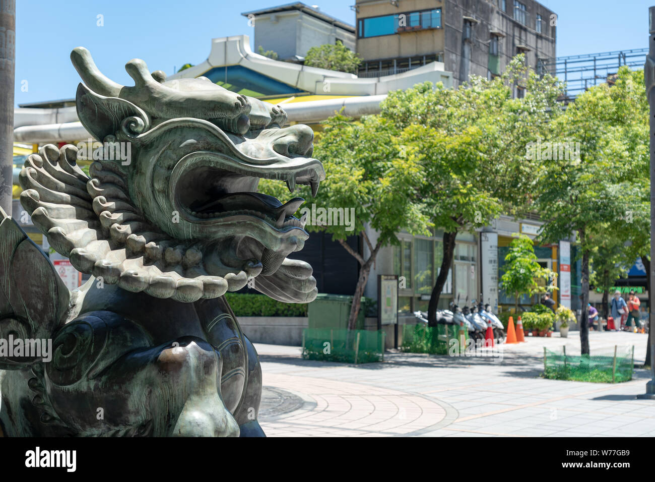 Bangka Park (anche Mangka Park, Mengjia Park e Parco Mengxia), un parco nel quartiere Wanhua, vicino al famoso Tempio Lungshan in Taipei, Taiwan. Foto Stock