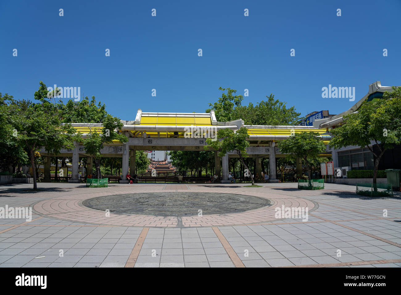 Bangka Park (anche Mangka Park, Mengjia Park e Parco Mengxia), un parco nel quartiere Wanhua, vicino al famoso Tempio Lungshan in Taipei, Taiwan. Foto Stock