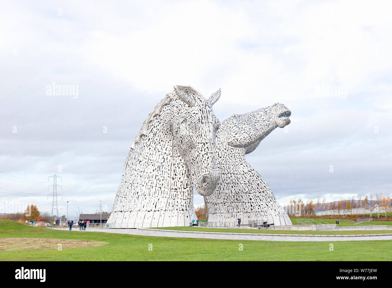 Le statue Kelpies, l'Helix, Falkirk, Stirlingshire, Scozia Foto Stock