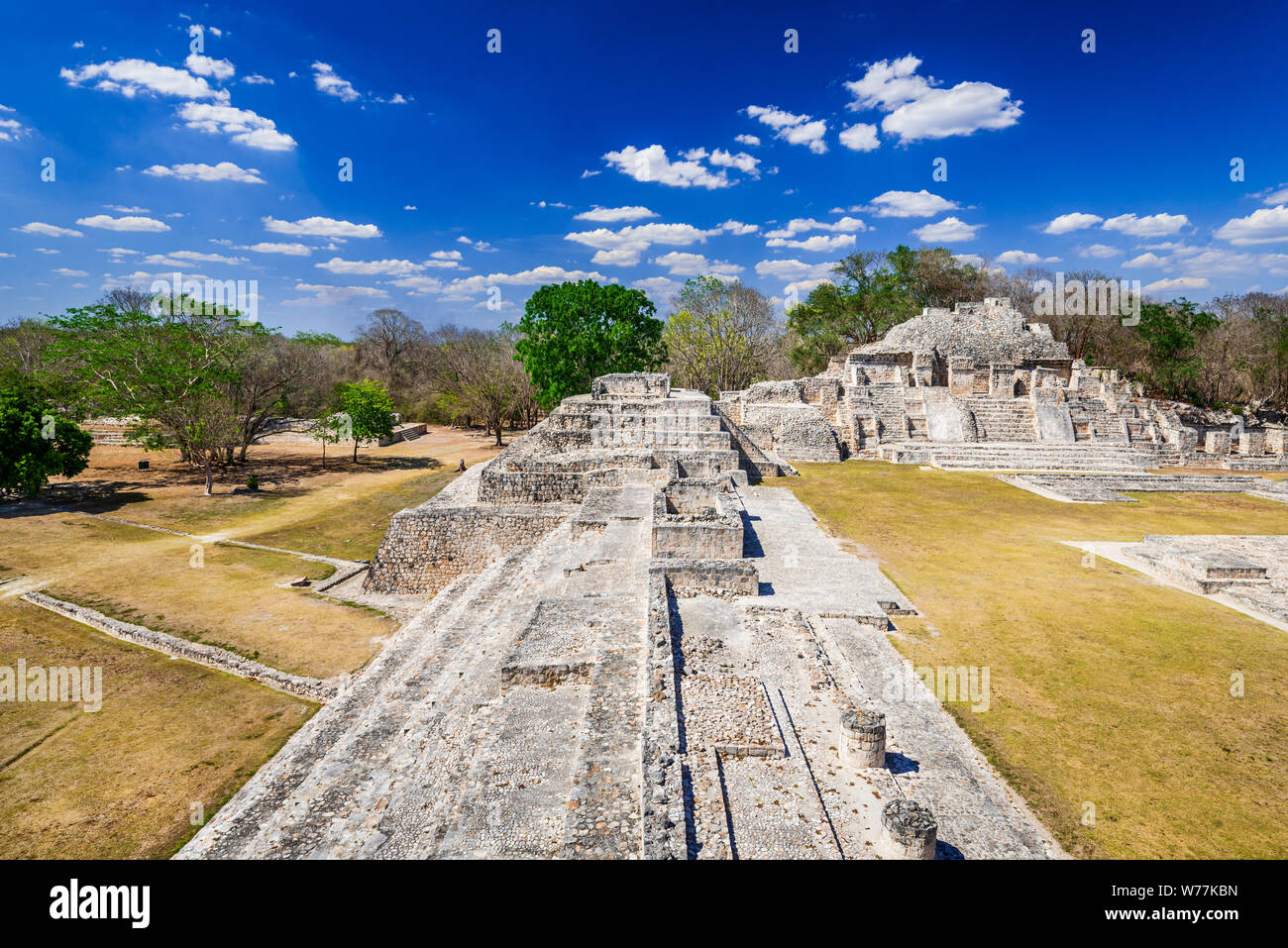 Famosa città maya Edzna vicino a Campeche, Messico - Penisola dello Yucatan Foto Stock