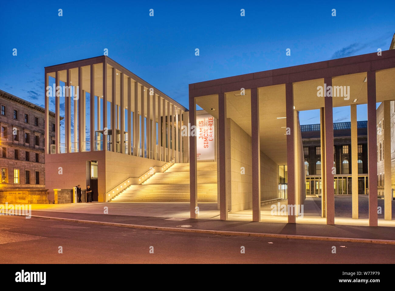 James Simon Gallery, David Chipperfield Architects Neues Museum, Pergamon Museum, il Museo Island, Berlin Mitte, Berlin, Germania Foto Stock