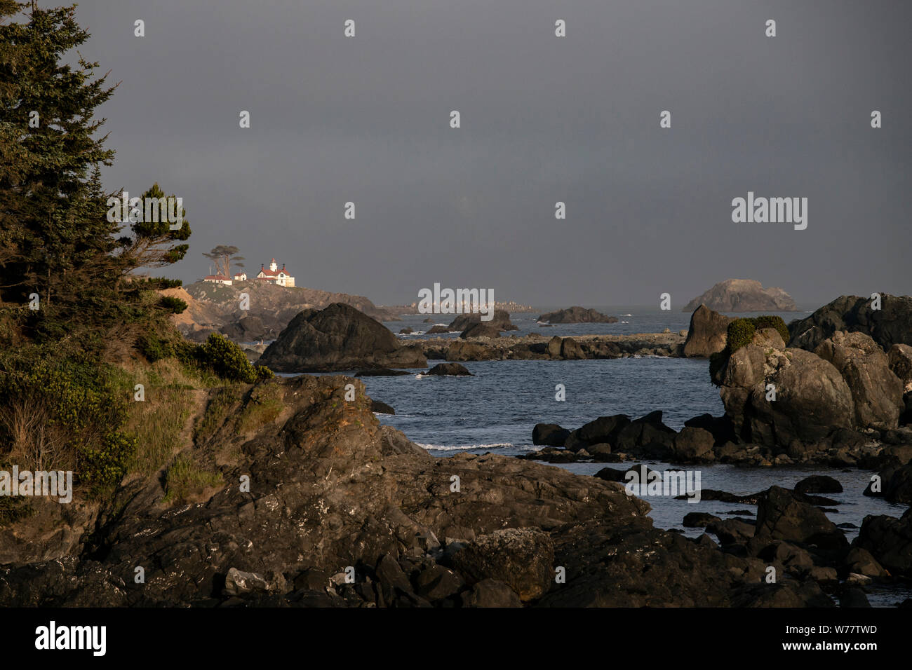 CA03426-00...CALIFORNIA - Battery Point Lighthouse in Crescent City. Foto Stock