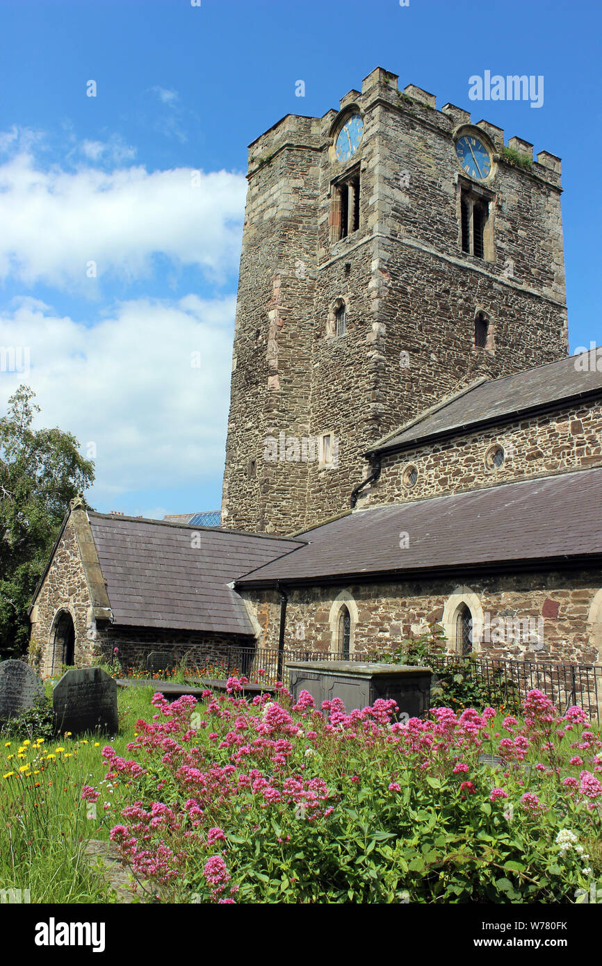 Chiesa di Santa Maria e di tutti i santi, Conwy, Galles Foto Stock