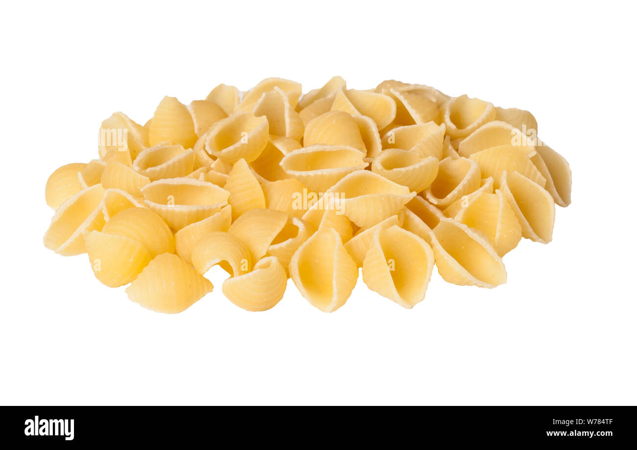 Piccole conchiglie Pasta pila Foto Stock