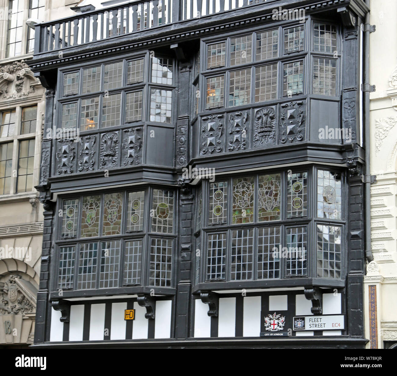 Londra, Gran Bretagna - 23 Maggio 2016: il principe Henry's camera, 17 Fleet Street, un vecchio stile inglese edificio Foto Stock