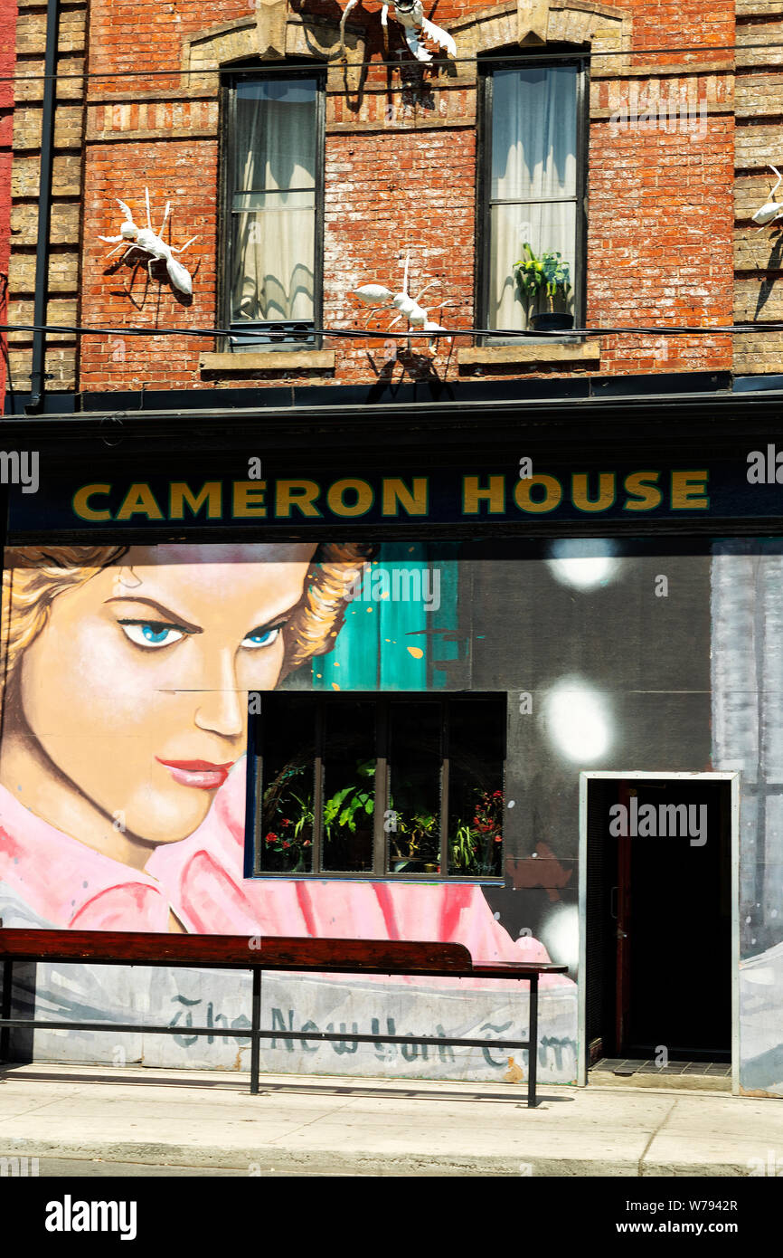 Cameron House Bar esterno con murali. Toronto Ontario Canada Foto Stock