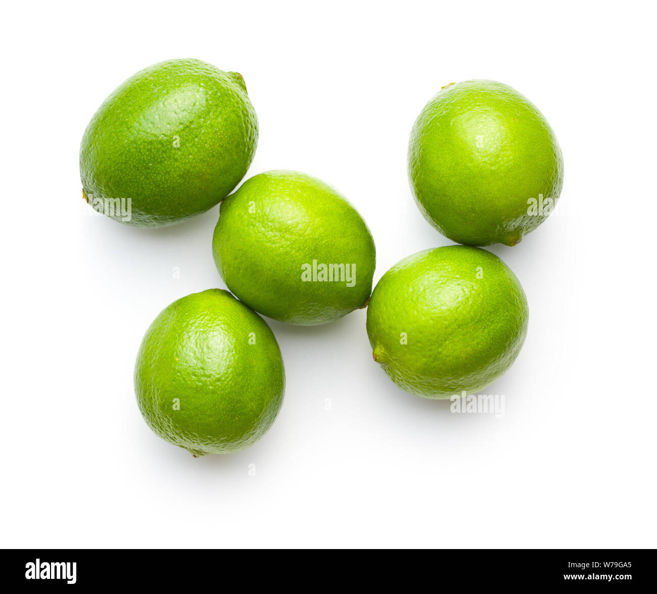 Il verde lime isolati su sfondo bianco. Foto Stock