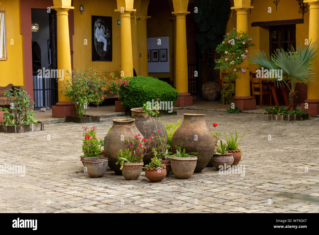 San Cristobal de las Casas, Chiapas / Messico - 21/07/2019: Dettaglio di Na Bolom sito culturale a San Cristobal de las Casas Messico Foto Stock