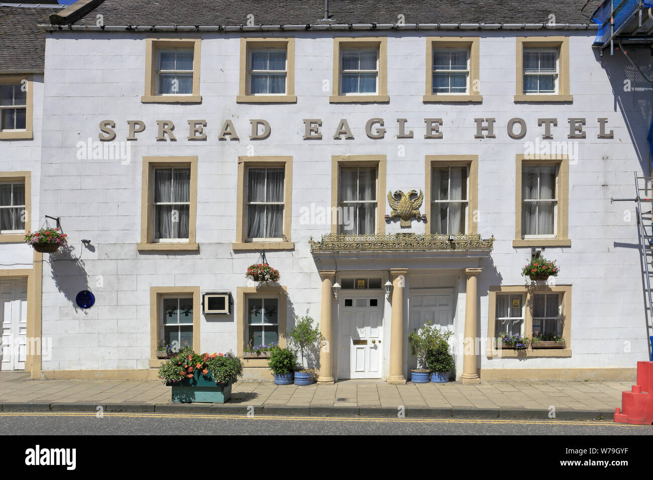 Spread Eagle Hotel, High Street, Jedburgh Scottish Borders, Scotland, Regno Unito. Foto Stock