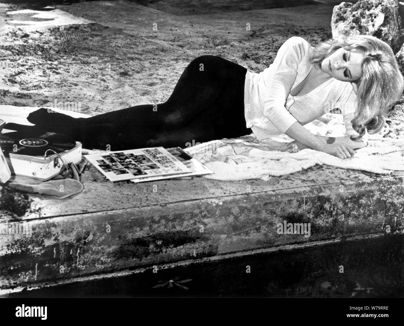 Jane Fonda, sul set del film "La partita è finita", Les Films Marceau Cocinor - Comptoir cinématographique du Nord, distribuzione via Royal Films International, Columbia Pictures, 1967 Foto Stock