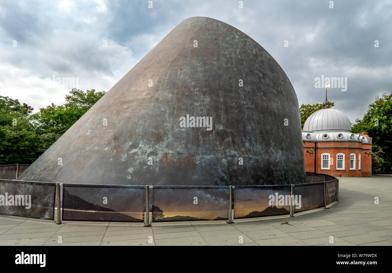 L'eccentrico tronco di cono in bronzo di Pietro Harrison planetario di Osservatorio Reale di Greenwich in London REGNO UNITO Foto Stock