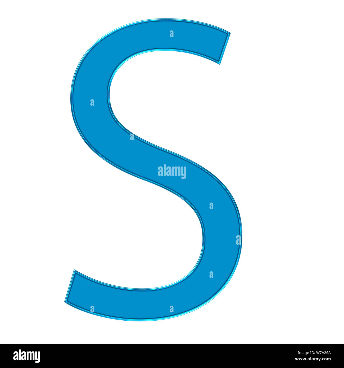 Alphabet Electic luce bianca al neon su una parete blu. Neon bianco luce su una parete blu Foto Stock