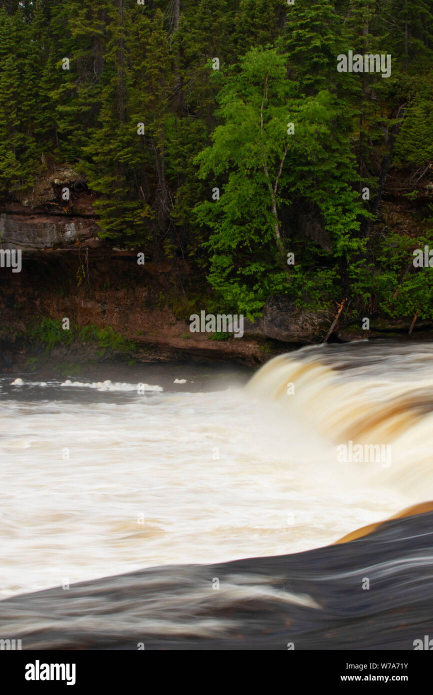 Big Falls, Sir Richard Squires Memorial Parco Provinciale, Terranova e Labrador, Canada Foto Stock