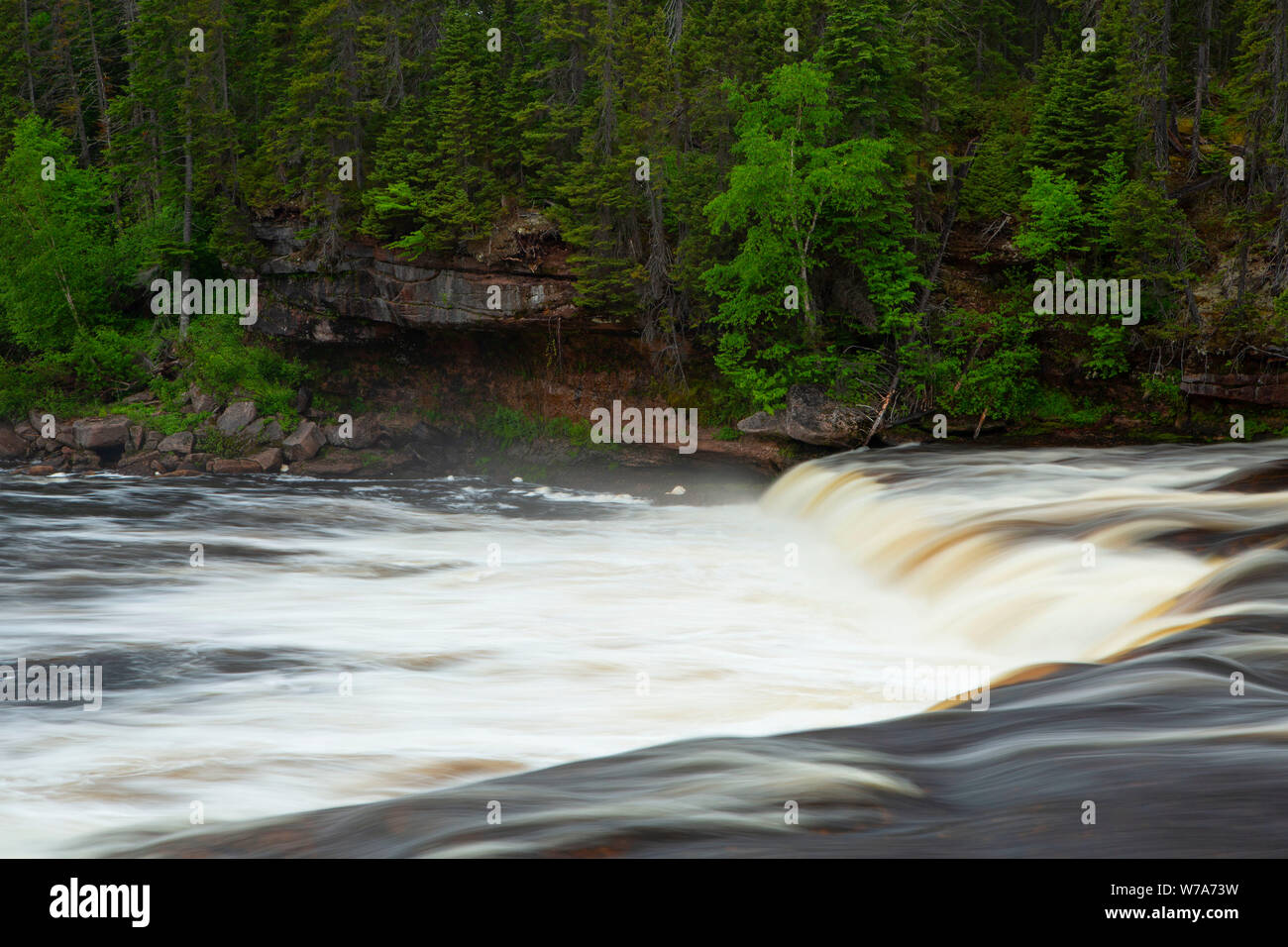Big Falls, Sir Richard Squires Memorial Parco Provinciale, Terranova e Labrador, Canada Foto Stock