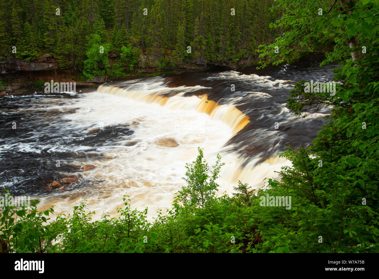 Big Falls, Sir Richard Squires Memorial Parco Provinciale, Terranova e Labrador, Canada Foto Stock