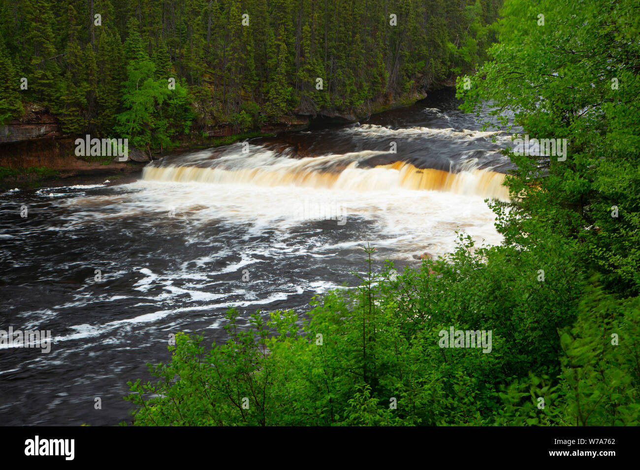 Big Falls, Sir Richard Squires Memorial Parco Provinciale, Terranova e Labrador, Canada Foto Stock