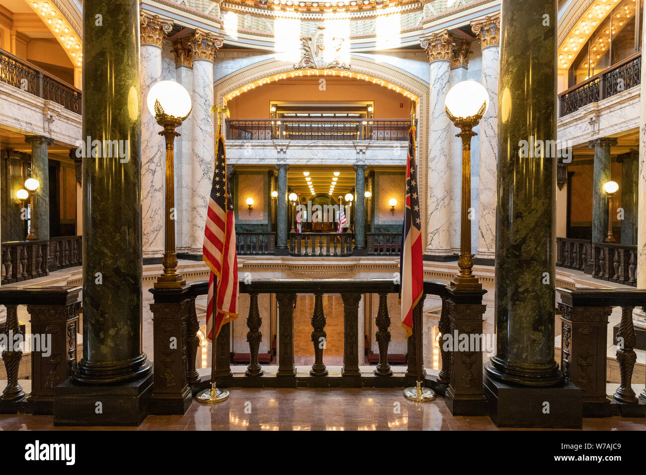 Interno del Mississippi State Capitol Building Foto Stock