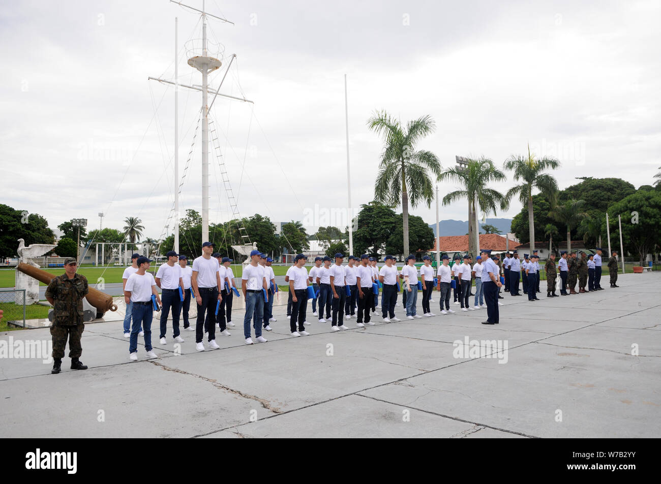 Di recente, i medici hanno laureato presso il corso di formazione del medico militare ufficiali della forza aerea brasiliana nel campo dos Afonsos. Foto Stock
