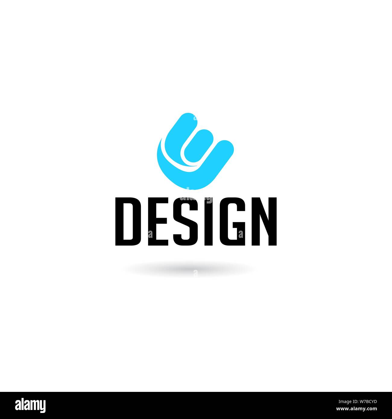 Elegante lettera e simbolo, concetto del logo per il business Illustrazione Vettoriale