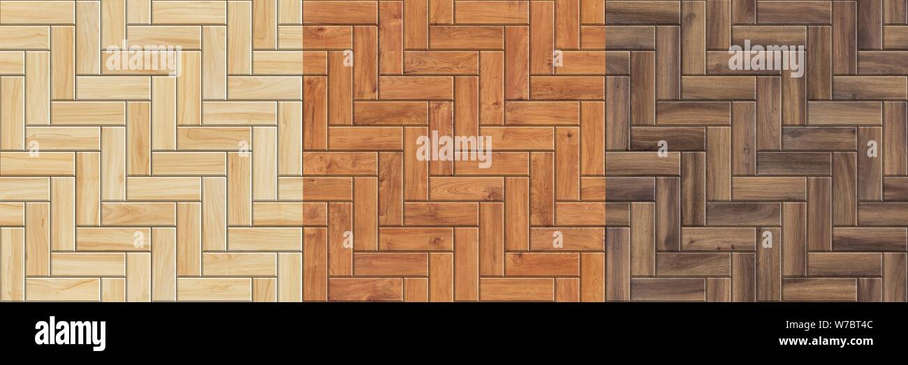Impostare la risoluzione di alta seamless textures di parquet. Modelli a spina di pesce Foto Stock