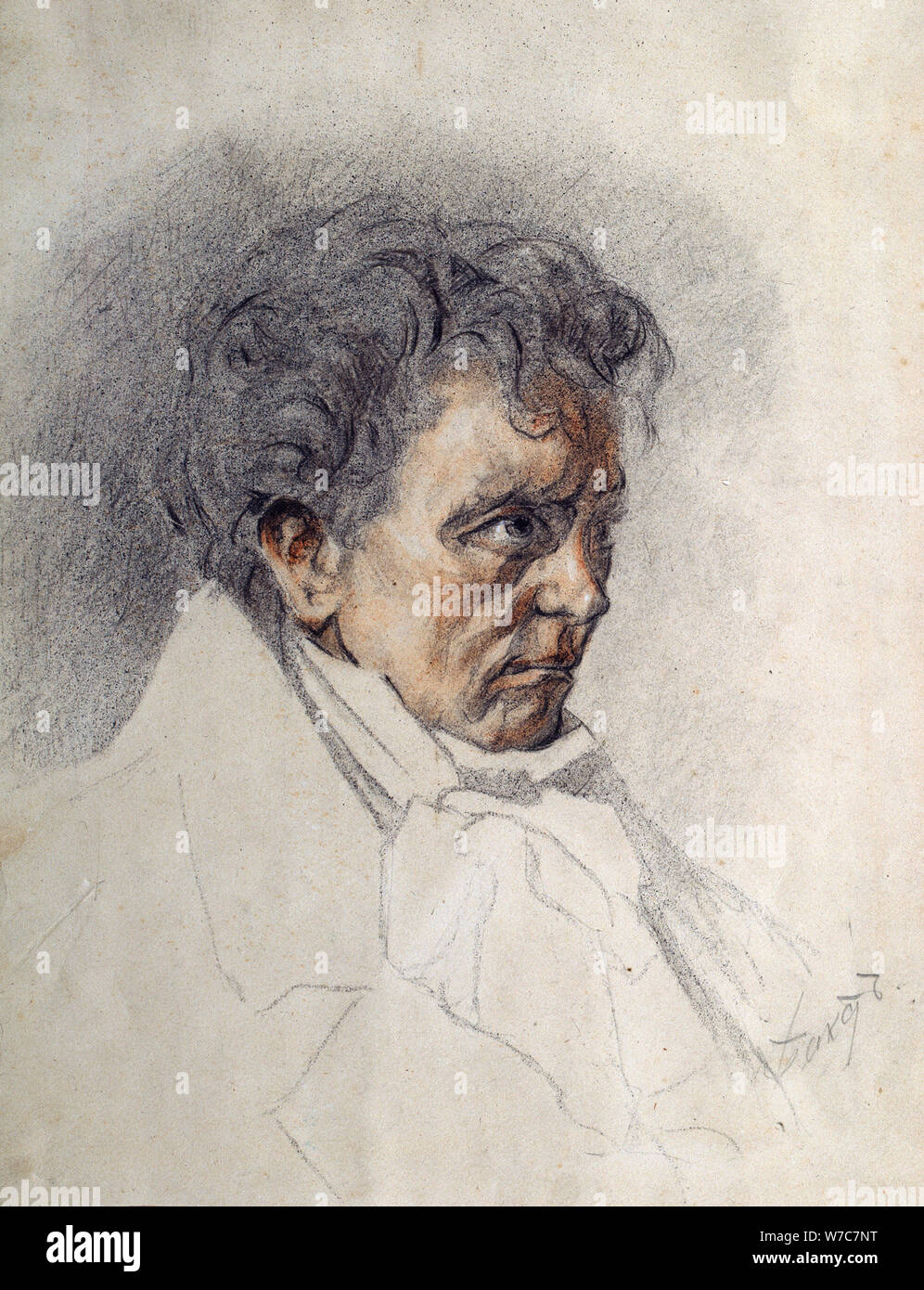 Ludwig van Beethoven (1770-1827). Artista: Bakst, Léon (1866-1924) Foto Stock