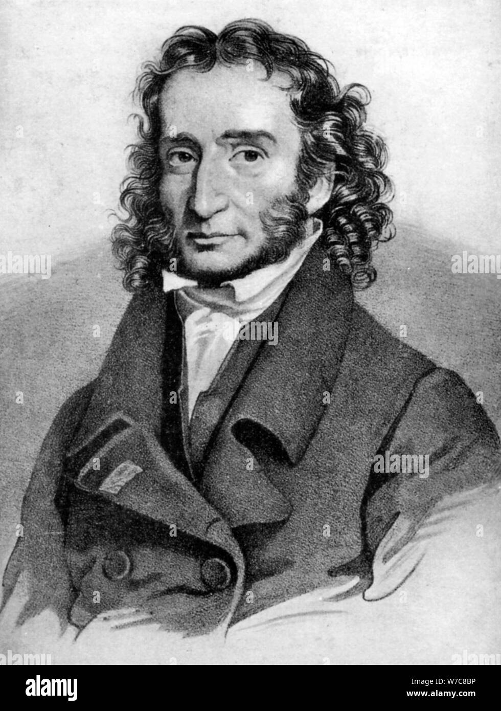 Niccolò Paganini, violinista italiano del XIX secolo. Artista: sconosciuto Foto Stock