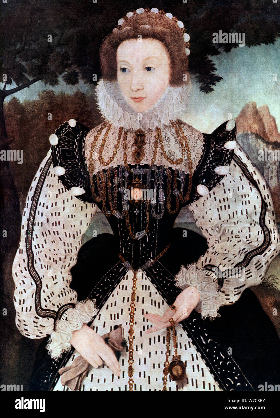 'Mary, Regina di Scozia,', del XVI secolo. Artista: sconosciuto Foto Stock