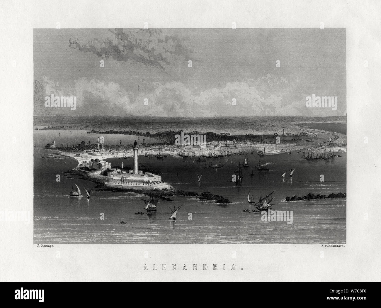 'Alessandria d' Egitto, xix secolo. Artista: Edward Paxman Brandard Foto Stock