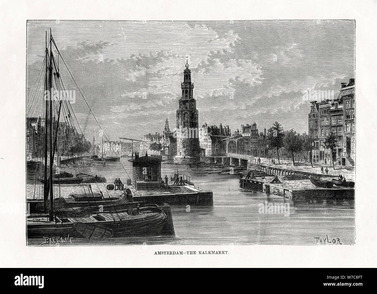 'L'Kalkmarkt, Amsterdam", Olanda, 1879. Artista: Taylor Foto Stock