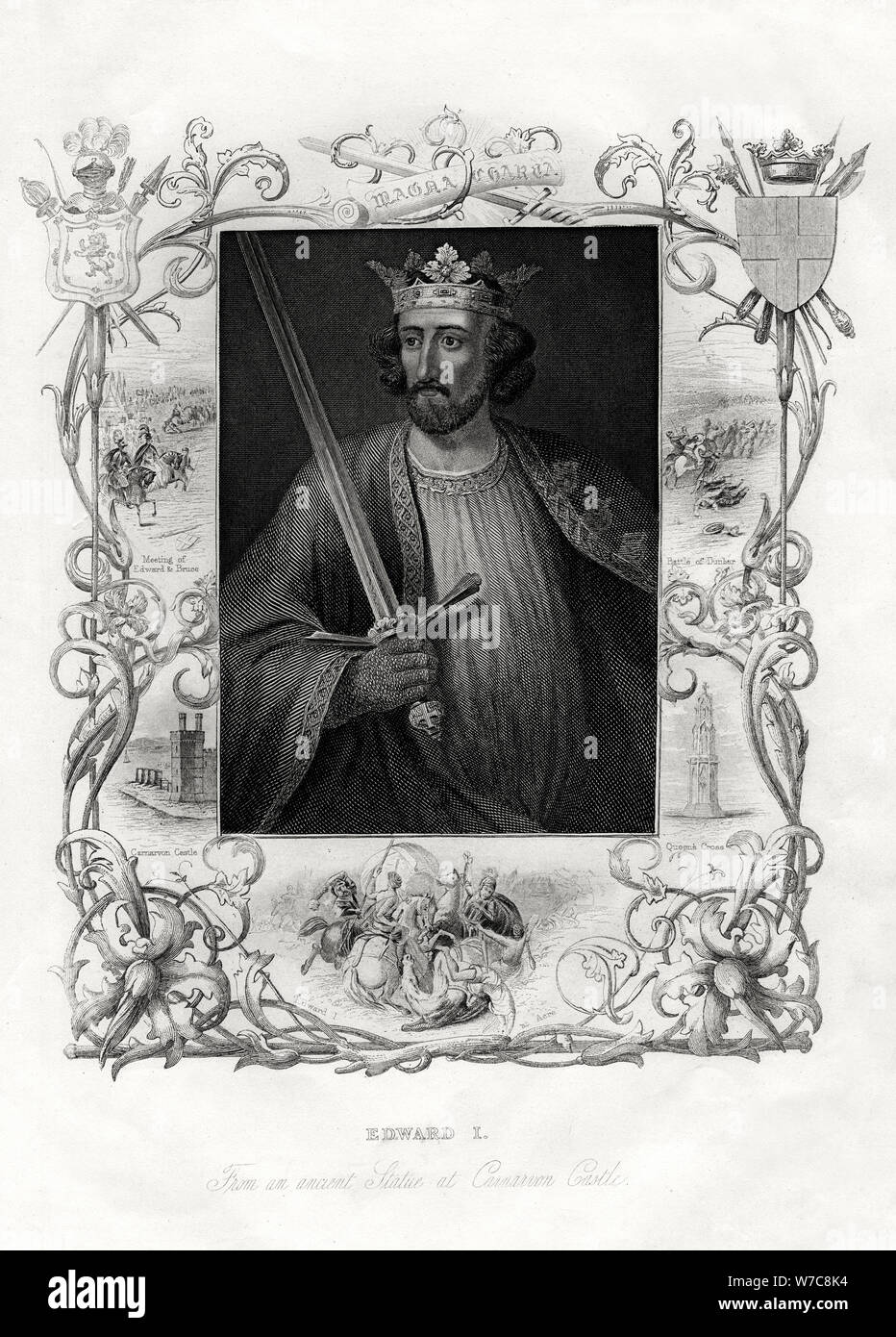 Edward I, 1860. Artista: sconosciuto Foto Stock