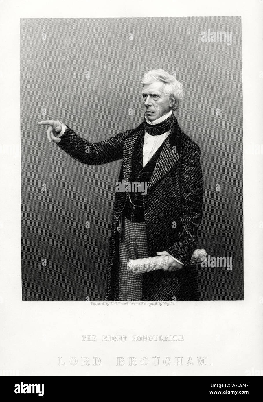 Il diritto Onorevole Henry Brougham, Lord Cancelliere alta della Gran Bretagna, c1880. Artista: DJ Pound Foto Stock