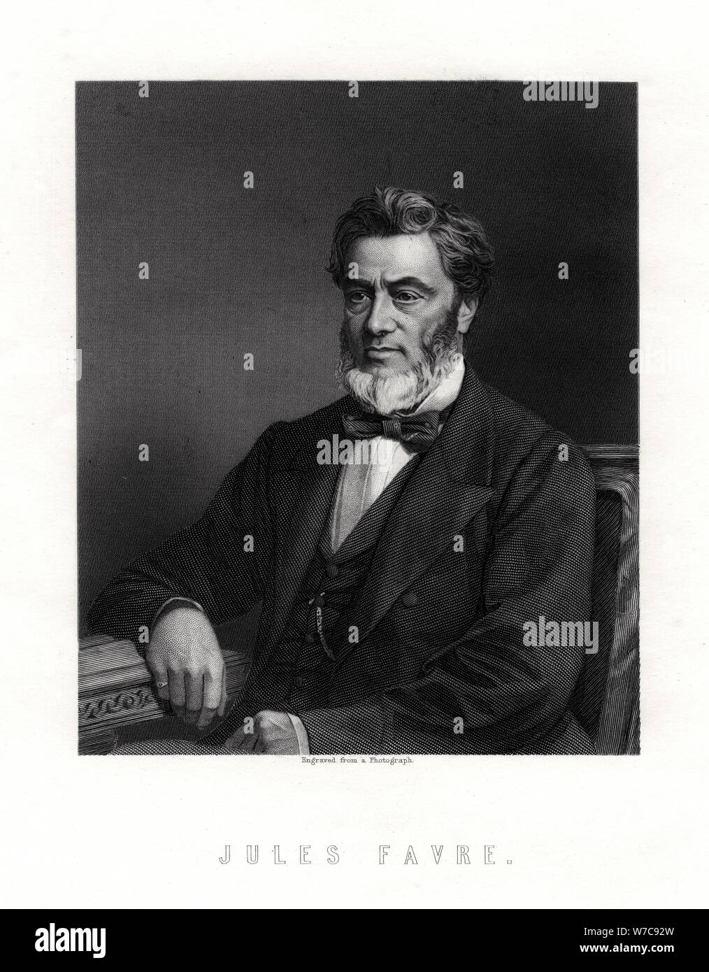 Jules Claude Gabriel Favre, statista francese del XIX secolo. Artista: sconosciuto Foto Stock