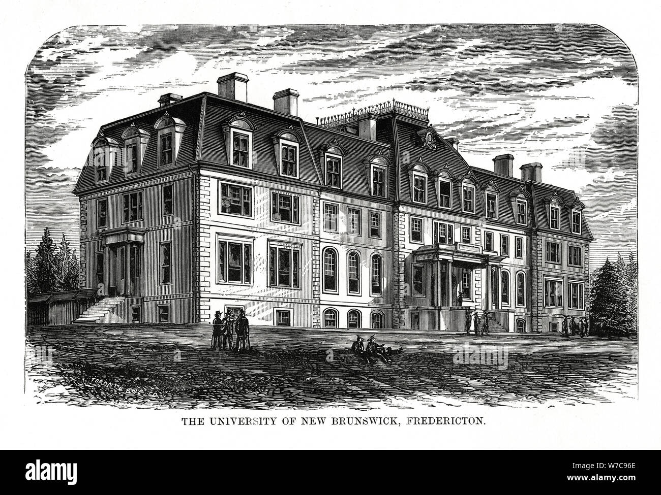 L'Università di New Brunswick, Fredericton, Canada, xix secolo. Artista: sconosciuto Foto Stock