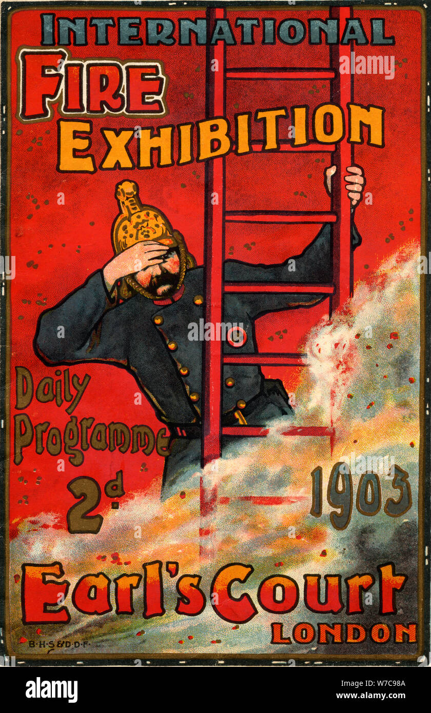 International Fire Exhibition, 1900s. Artista: sconosciuto Foto Stock