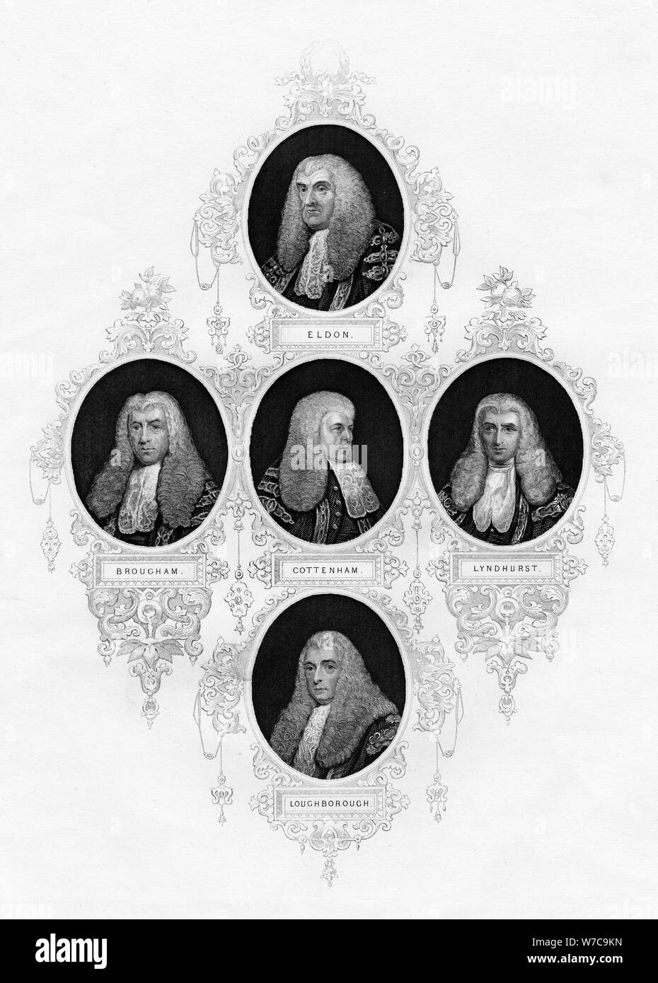 Signore Cancellieri della Gran Bretagna, 1877. Artista: sconosciuto Foto Stock