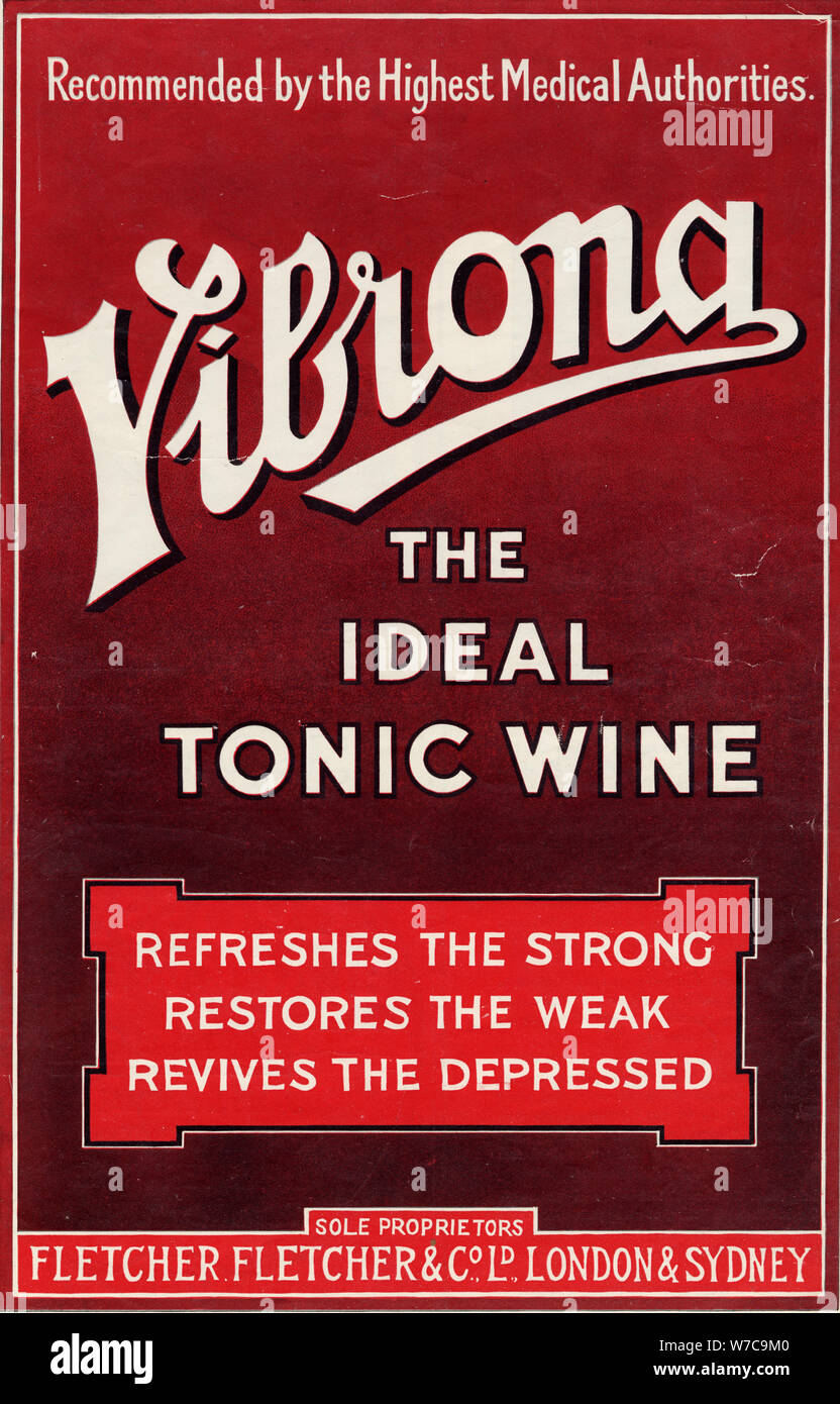 Vibronia Vino tonico, 1930s. Artista: sconosciuto Foto Stock