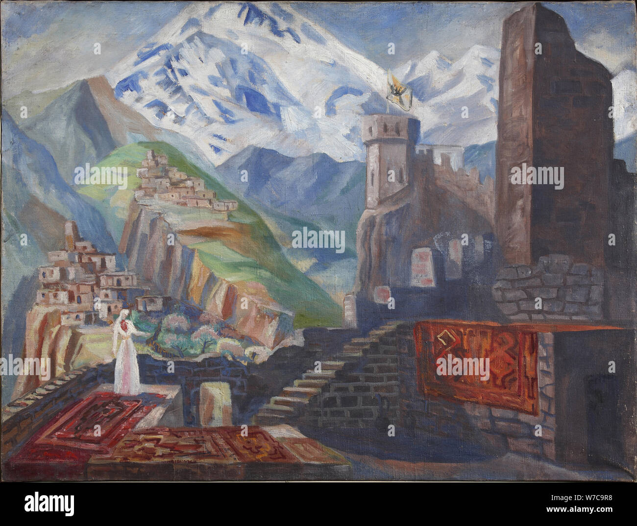 Fase di progettazione per l'opera Béla da A. Alexandrov, 1946. Artista: Dmitriyev, Vladimir Vladimirovich (1900-1948) Foto Stock