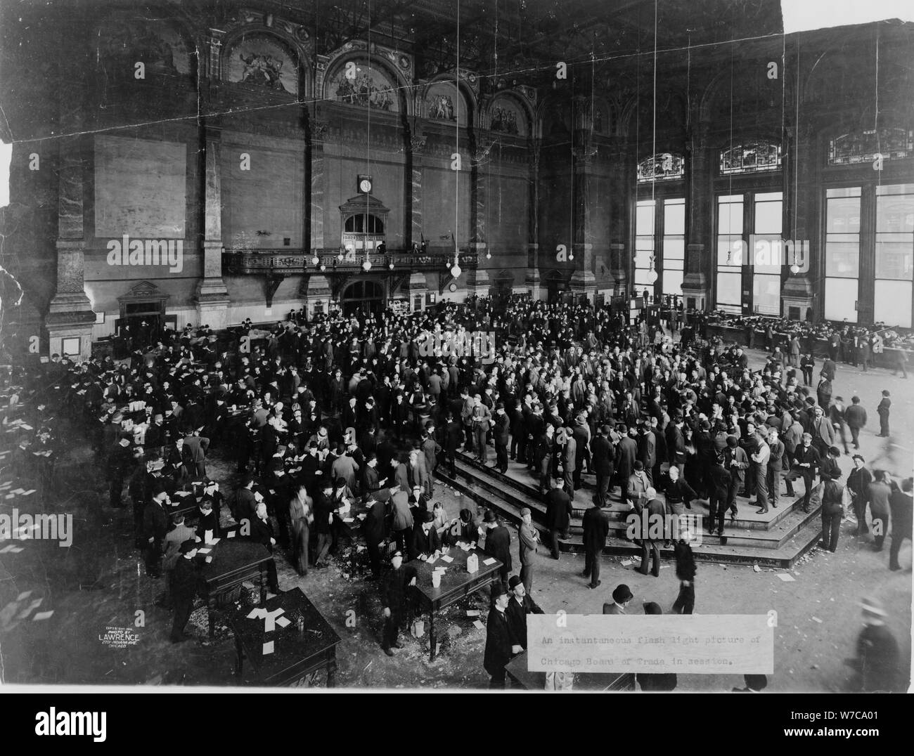 Il Chicago Board of Trade in sessione, c. 1900. Artista: Anonimo Foto Stock